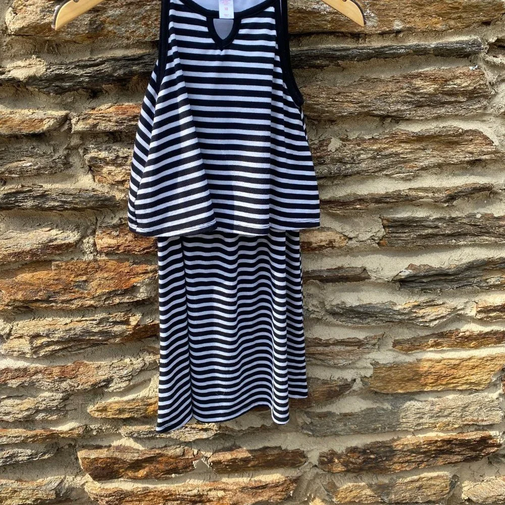 Justice‎ striped sleeveless dress sz 10